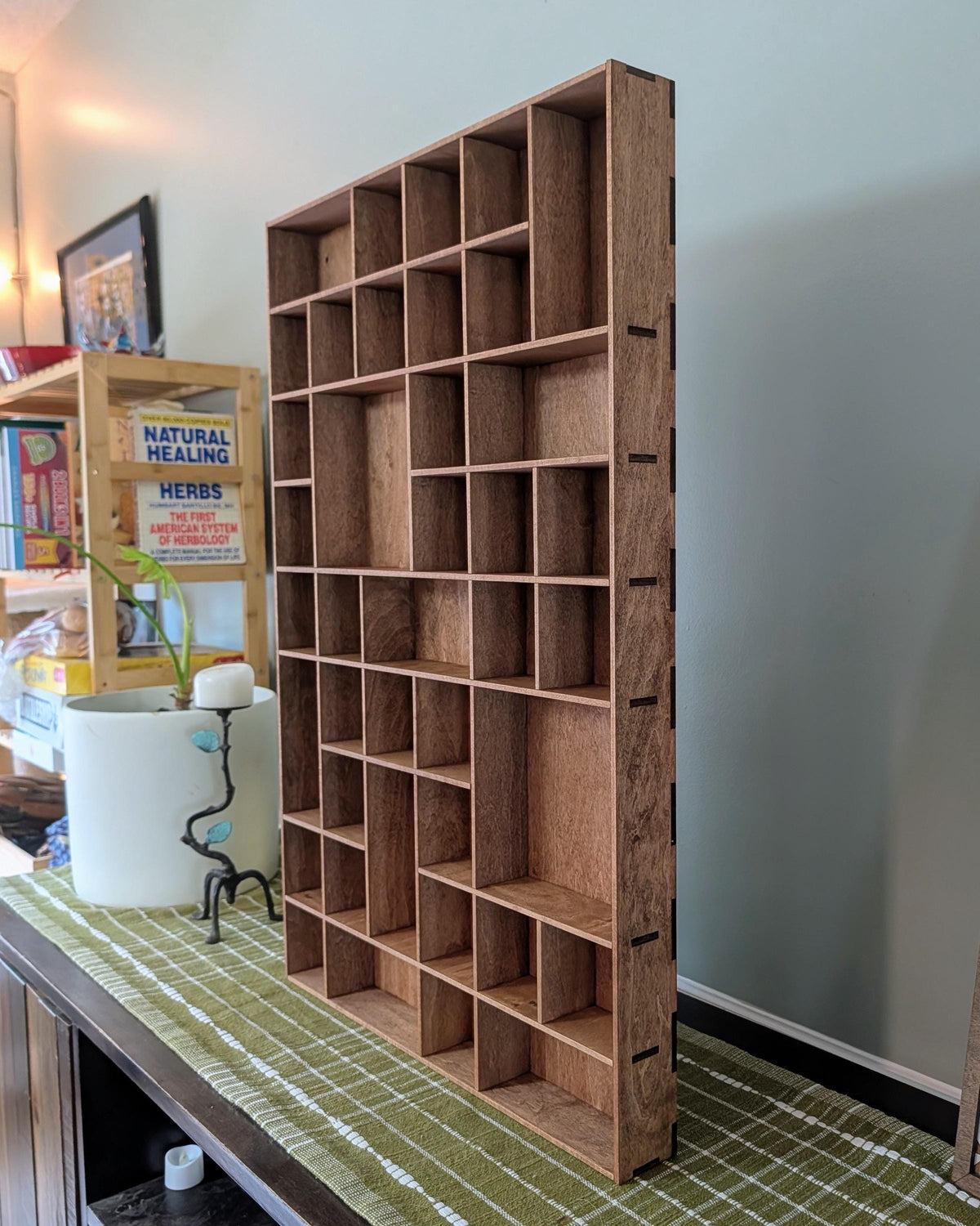 Shadow Box Wooden Display Shelf - Wall Cubby Shelf - Multiple Compartment Sizes - #102 - Trinket Shelf - Curio Cabinet - Oversize