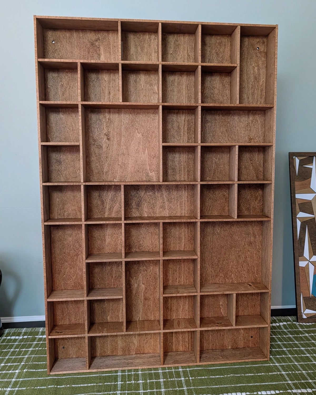 Shadow Box Wooden Display Shelf - Wall Cubby Shelf - Multiple Compartment Sizes - #102 - Trinket Shelf - Curio Cabinet - Oversize