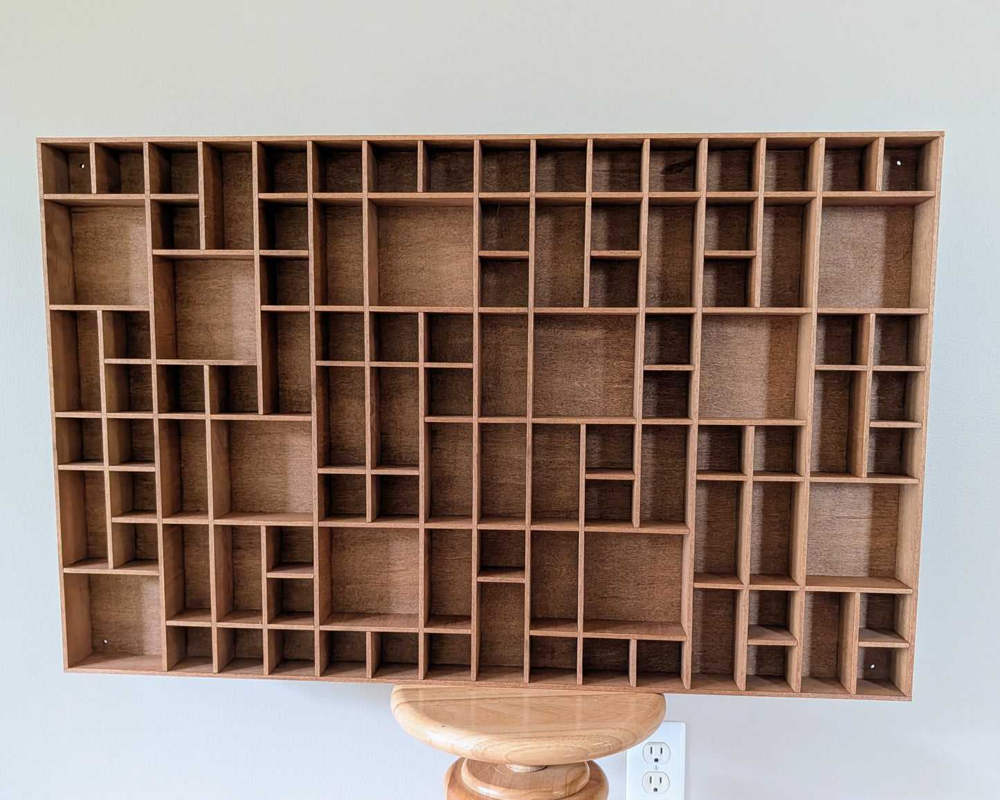 Shadow Box Wooden Display Shelf - Wall Cubby Shelf - Multiple Compartment Sizes - #66 - Trinket Shelf - Curio Cabinet - Oversize