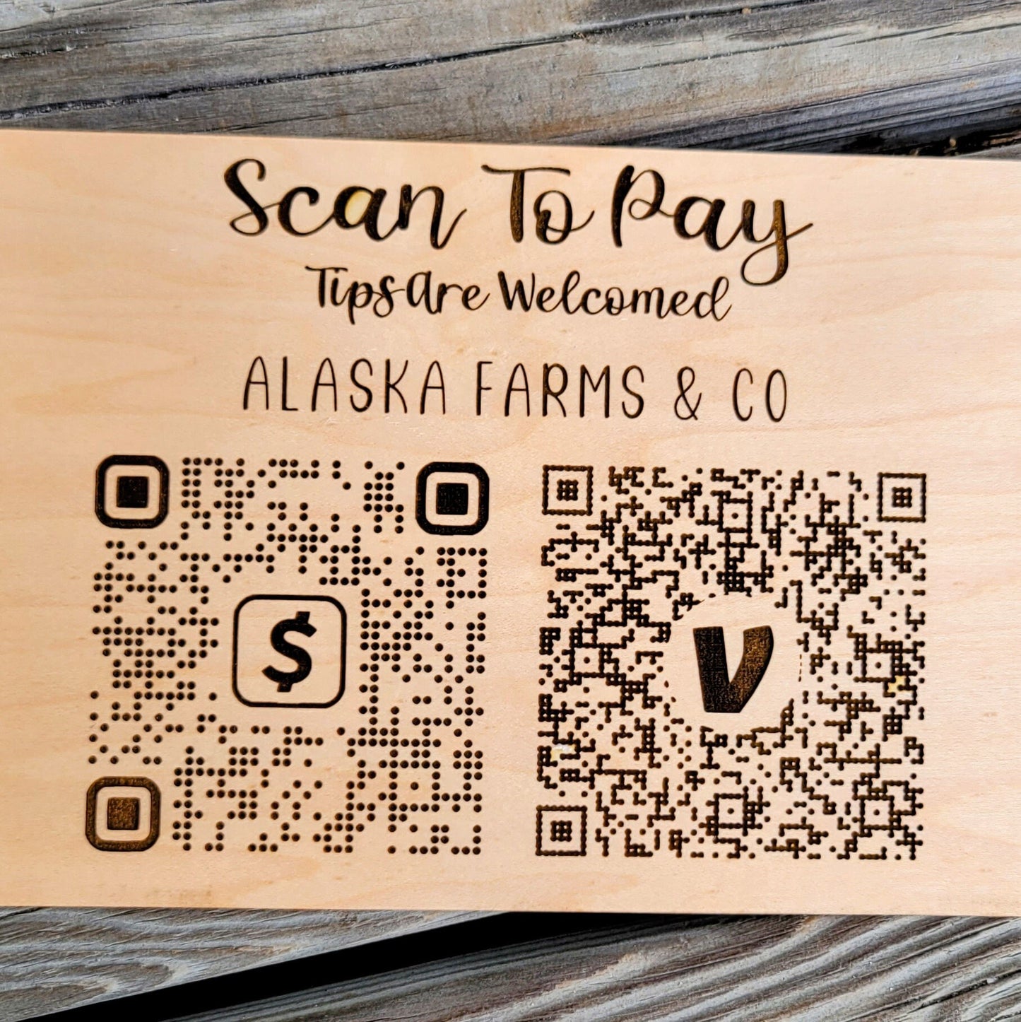 Custom Scan To Pay Checkout Sign Multi QR Code Stand - QR Code Checkout Sign - Scan Here QR Code Sign - qr code sign