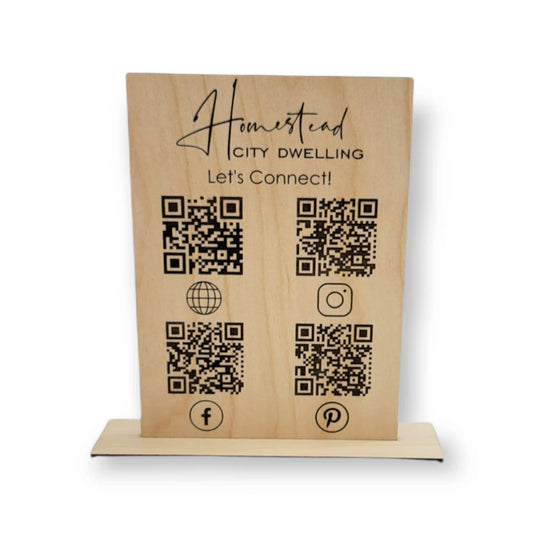 Custom Multi QR Code Stand - QR Code Checkout Sign - Scan Here QR Code Sign - qr code sign