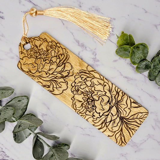 Peony Bookmark - Custom Bookmark - Stocking Stuffer - Reader Gifts- Book Lover Gift