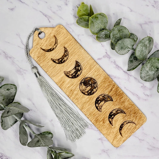 Moonphase Bookmark - Witchy Bookmark - Custom Bookmark - Stocking Stuffer - Reader Gifts- Book Lover Gift