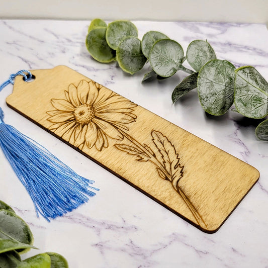 Wild flower Daisy Floral Bookmark - Custom Bookmark - Stocking Stuffer - Reader Gifts- Book Lover Gift