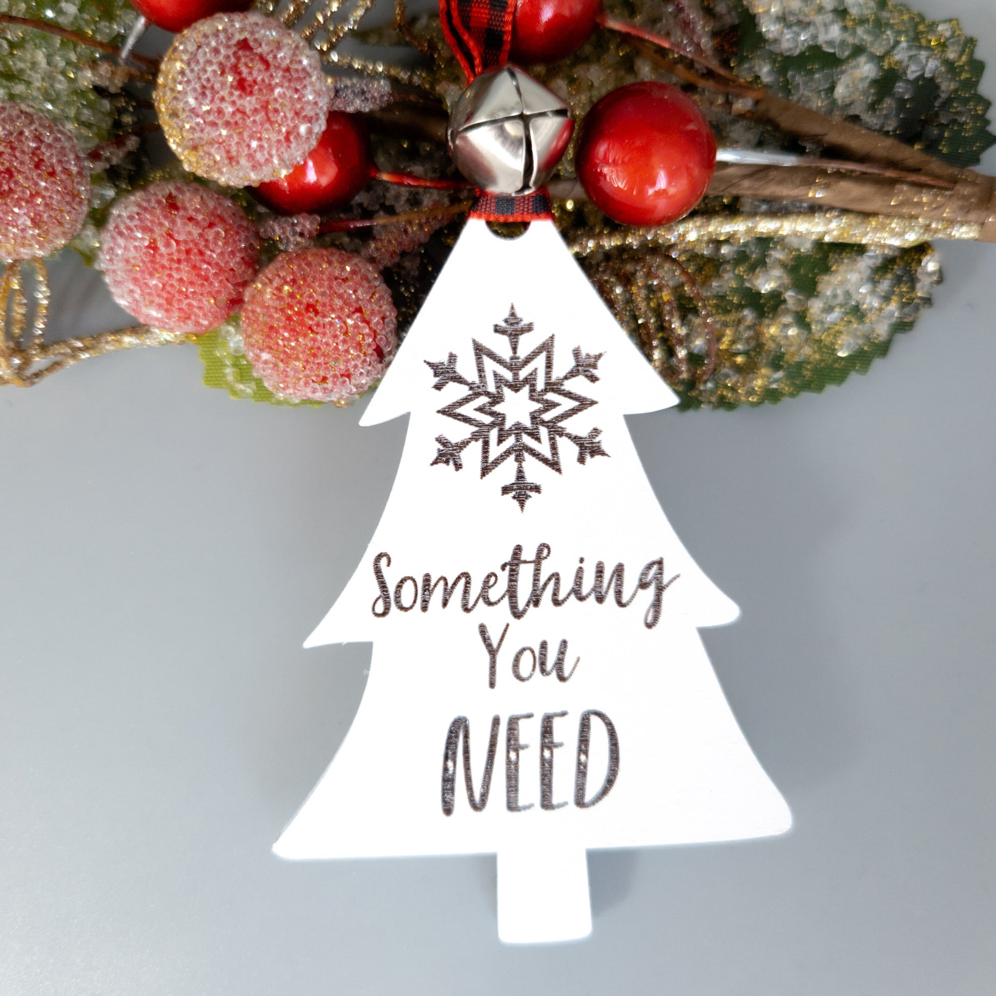 CUSTOM Set of Four or Seven Gifts Tree Gift Tags - Custom Wooden Gift Tags - Something You Want Something You Need - Christmas Gift Tags
