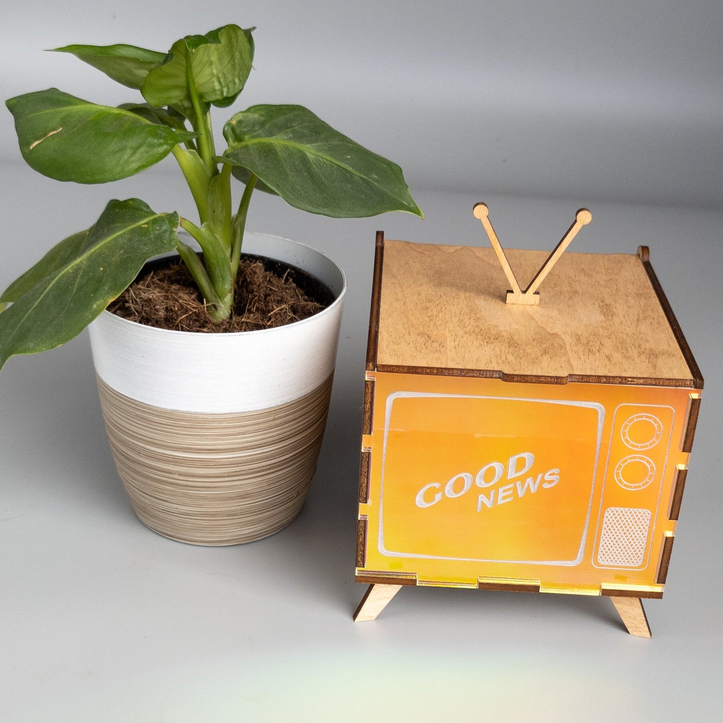 Retro TV Box - Fun Gift Box - Small Storage Box - Retro Decor - Vintage Decor - Custom Box
