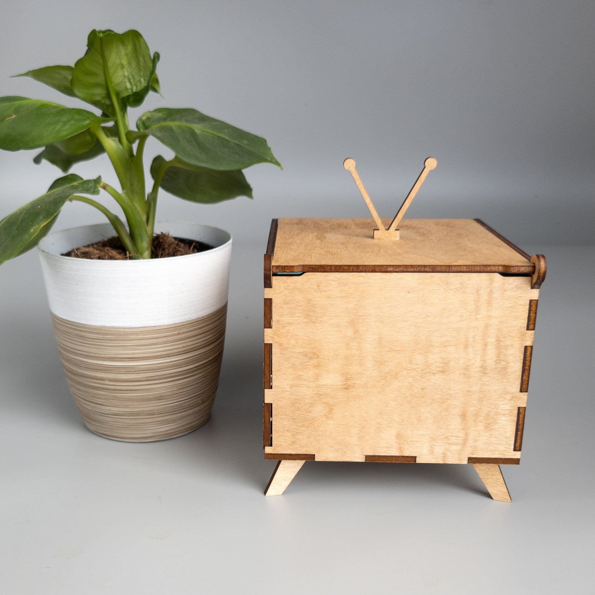 Retro TV Box - Fun Gift Box - Small Storage Box - Retro Decor - Vintage Decor - Custom Box